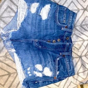 Jean shorts tried on and didn’t end up fitting.